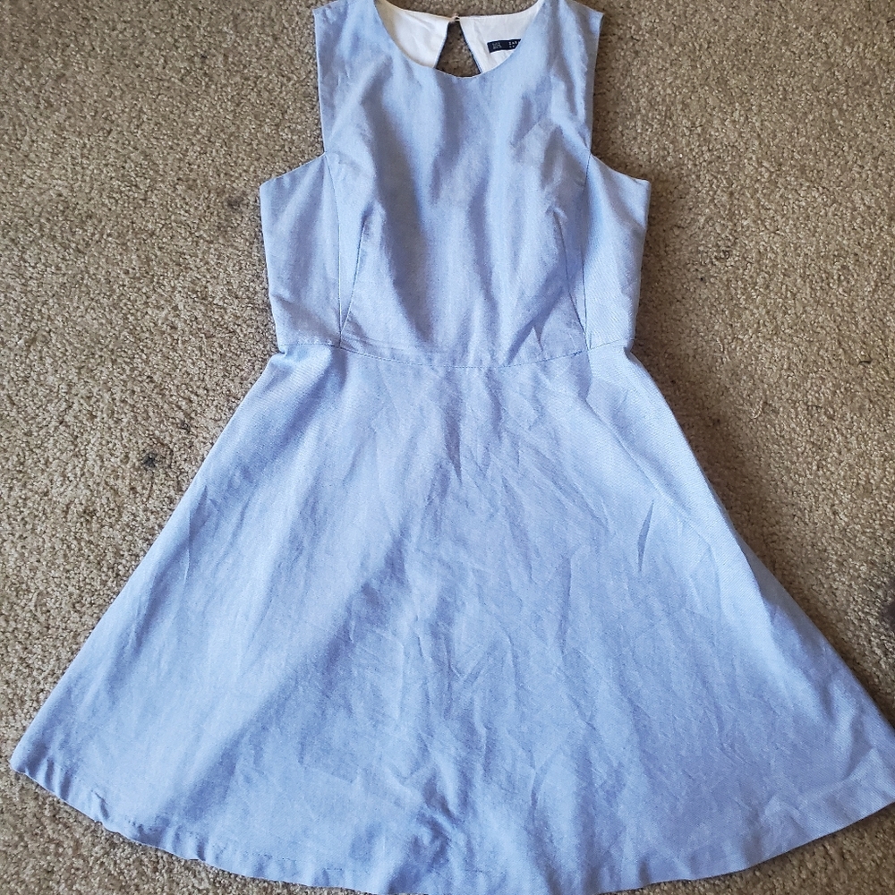 Blue cotton zara dress